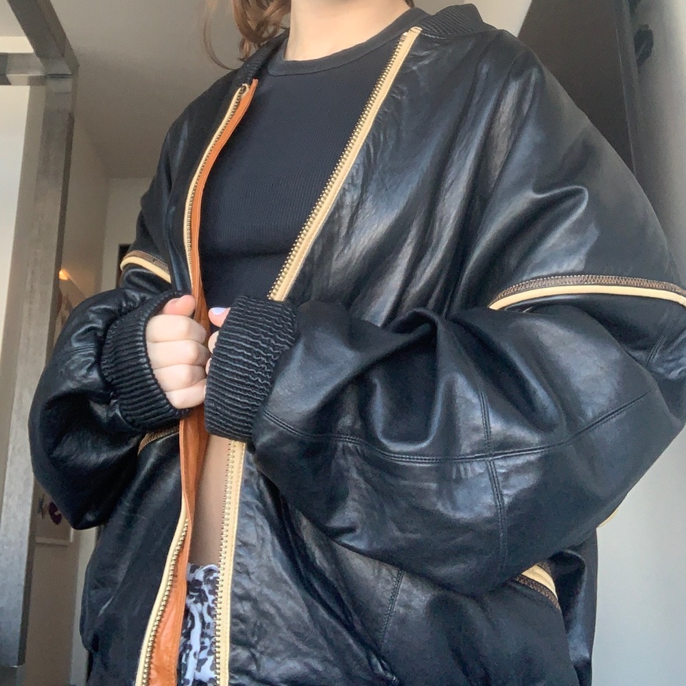 marc buchanan leather bomber